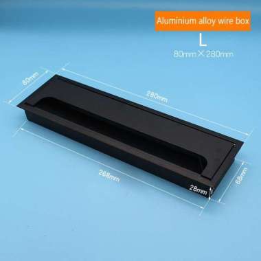 Tutup Lubang Kabel Meja 80 X 80 Mm 80 X 160 Mm 80 X 280 Mm Square Pvc Black-L