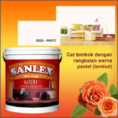 Cat Tembok Sanlex 6000 Super White Galon 5Kg Ready Bandung
