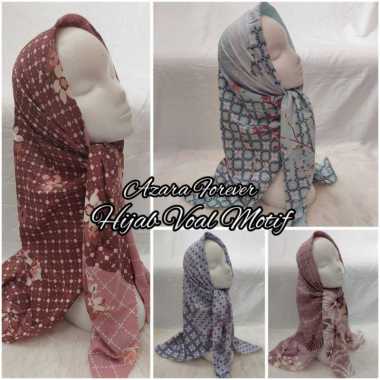 Kerudung Segi Empat Motif Azara Forever / Hijab Segi Empat Motif / Jilbab Segi Empat / Fashion Musli