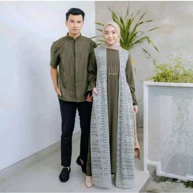 Couple set Ghazali gamis couple baju couple gamis pesta kemeja pria Koko baju muslim couple gamis br