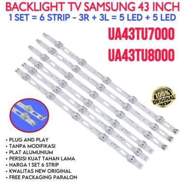 BACKLIGHT TV LED SAMSUNG UA43TU8000K UA43TU7000K UA-43TU8000K 43TU8000K 43TU8000 43TU7000 UA43TU8000