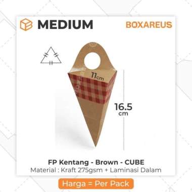 Box Kentang Goreng Dus French Fries Churros Ayam | FP Kentang Brown Cube