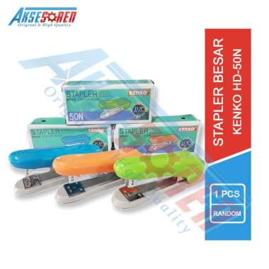 Aksesoren Stapler Kenko Besar [HD-50N/1 Pcs] / Stepler Penjepit Kertas Warna / Staples Steples Klip 
