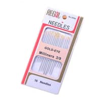 JARUM JAHIT TANAN REGAL GOLD EYE MILINERS 3/9 isi 16pcs REGAL 1/5 JUMBO NEEDLES