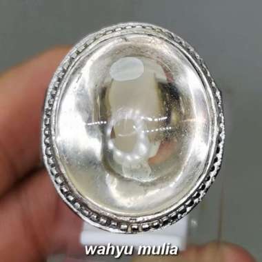 Batu Cincin Kecubung Es Kinyang Kristal Bening Asli (Kode 1910) kristal bening