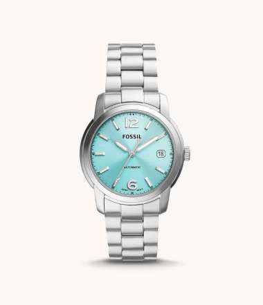 Fossil Heritage Aqua Dial Automatic Stainless Steel Jam Wanita - ME3245