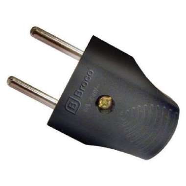 STEKER COLOKAN LISTRIK GEPENG BROCO / DUTRON SNI Hitam / Putih ST BROCO HITAM