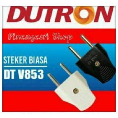 STEKER COLOKAN LISTRIK GEPENG BROCO / DUTRON SNI Hitam / Putih ST DUTRON PUTIH