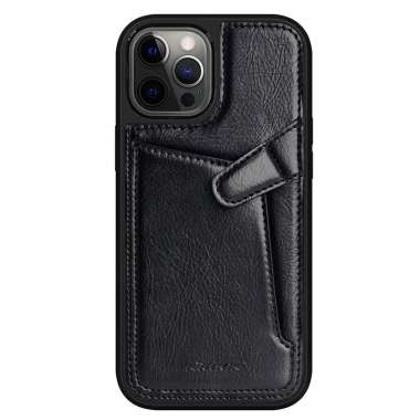 Nillkin Leather Case (Aoge) - Apple Iphone 12 / Apple Iphone 12 Pro - Black -