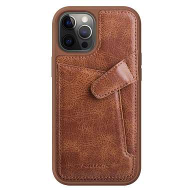 Nillkin Leather Case (Aoge) - Apple Iphone 12 / Apple Iphone 12 Pro - Brown -