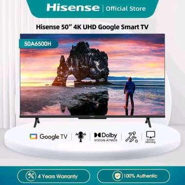 HISENSE LED TV 50 inch Digital Smart Google 4K UHD Dolby Vision & Atmos TV 50A6500H