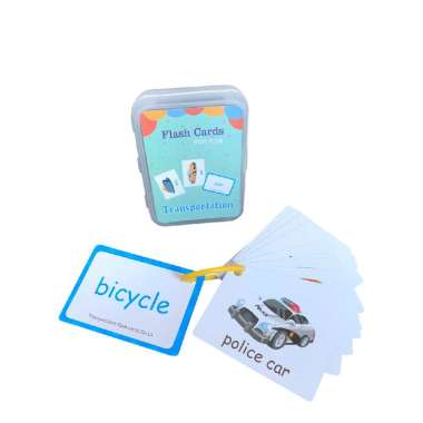 ONE-M308 Flash Card Bahasa Inggris Mainan Edukasi Anak / Kartu Pintar Balita Belajar Abjad Buah Tran