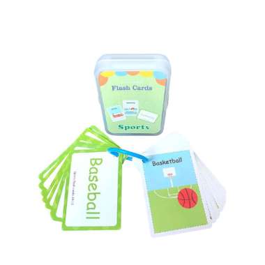 ONE-M308 Flash Card Bahasa Inggris Mainan Edukasi Anak / Kartu Pintar Balita Belajar Abjad Buah Tran