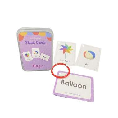 ONE-M308 Flash Card Bahasa Inggris Mainan Edukasi Anak / Kartu Pintar Balita Belajar Abjad Buah Tran