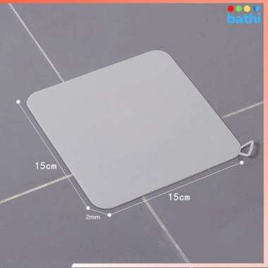 Silikon Penutup Saluran Air Lubang Pembuangan Air Kamar Mandi dan Wastafel Grey 15x15