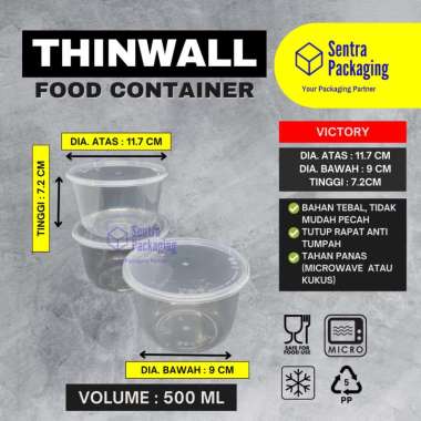 Bowl 500ml / Thinwall / Food Container - VICTORY - PACK