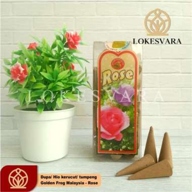 Dupa/ Hio Wangi Harum Kerucut/ Tumpeng Golden Frog Malaysia Rose