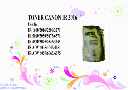 Serbuk Toner Cartridge IR2016 - IR1600 - IR2200 - IR2270 - IR5000 Monochrome