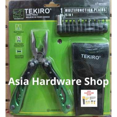 Tang Lipat Tang Multifungsi 25 in 1 TEKIRO Multifunction Pliers 25in1 Hijau