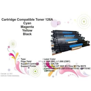 Compatible Cartridge Printer HP Laserjet CP1025 CP1025nw M175nw Multicolor