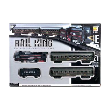 Pusat Mainan Anak 19033-7 Kereta Api Rail King Set Mainan Anak
