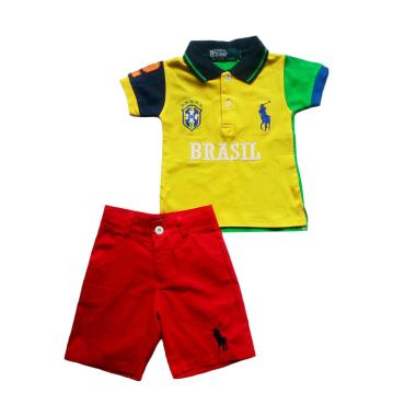 POLO Brazil Pant Red Setelan Anak Laki-Laki - Yellow