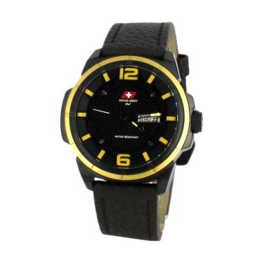 Swiss Army SA 6038M Jam Tangan Pria - Black Dark Brown Yellow
