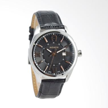 Aigner Imola Jam Tangan Pria - Black Silver A24143A Black