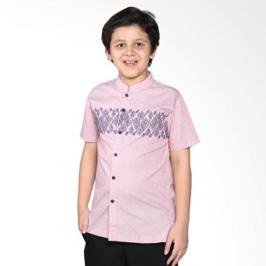 Versail Kids Junior M 7083 Baju Koko Anak - Strimin Red