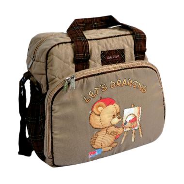 Baby Scots Print Kombinasi Tas Bayi - Cokelat