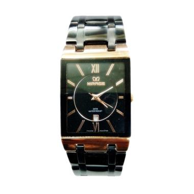 Mirage M975G Jam Tangan Fashion Pria - Silver Black Gold