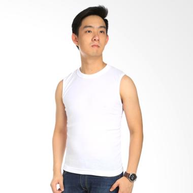 Elfs Shop Kaos Tanktop Fitness Pria - Putih