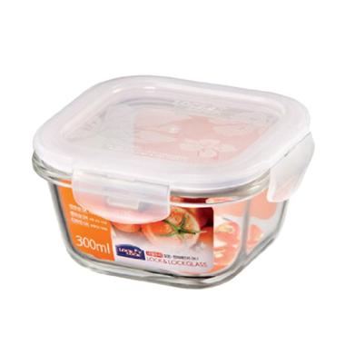 Lock & Lock Glass square Airtight Bowl Oven [300 mL]