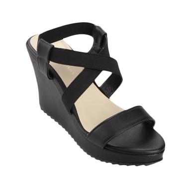 NICHOLAS EDISON Eliza Sandal Wedges - Black