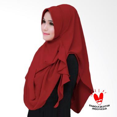 Milyarda Hijab Instant Flowing Pad Kerudung - Maroon