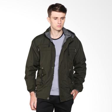 VM Parka Fashion Reversible 2in1 Jaket Pria - Hijau Army