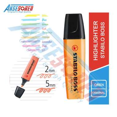 Stabilo Boss Highlighter Penanda Warna [Original] / Spidol Marker Orange