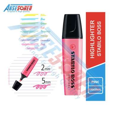 Stabilo Boss Highlighter Penanda Warna [Original] / Spidol Marker Pink