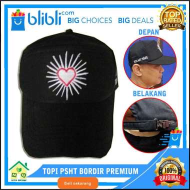 PSHT Peci Topi PSHT Bordir Premium Topi Hati Bersinar SH Setia Hati Terate Topi Pencak Silat PSHT 19