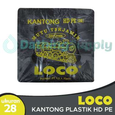 Loco HDPE 28 Kantong Plastik [28 x 48 cm/ 39 Lembar] #01 BLACK