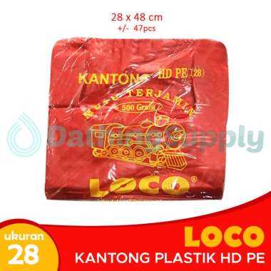 Loco HDPE 28 Kantong Plastik [28 x 48 cm/ 39 Lembar] 003 Red