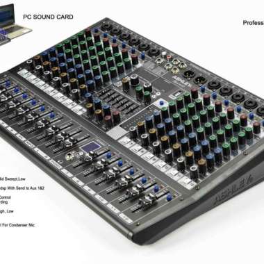 MIXER AUDIO ASHLEY MACRO 12 / MACRO12 ORIGINAL 12 CHANNEL hitam