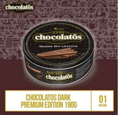 Promo Harga Chocolatos Wafer Roll Cokelat Dark 190 gr - Blibli