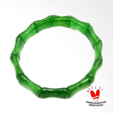 Vee Batu Giok Hijau Model Tulang Gelang Terapi Kesehatan
