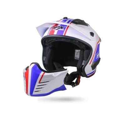 JPX Full Face MX-726R TRITONE - MX 01 XL Pearlwhite/ Red