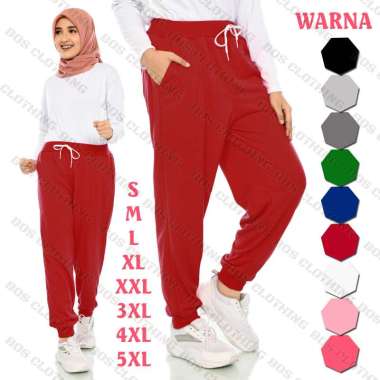 Celana Jogger Polos Wanita Premium Training Celana Tidur M Marun