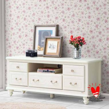 iFURNHOLIC Amandla TV Cabinet I Meja TV Klasik I Rak TV Kayu - 110x34x45 cm