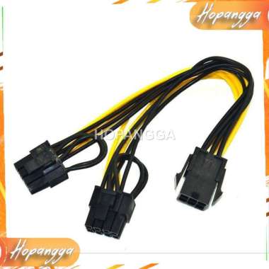 Kabel Adapter 6pin Female to 2x 8 (6+2) pin Male Power Vga