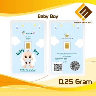 LOGAM MULIA MICRO GOLD ANTAM HARTADINATA 0.25 GRAM 0.25GR BABY BOY 1