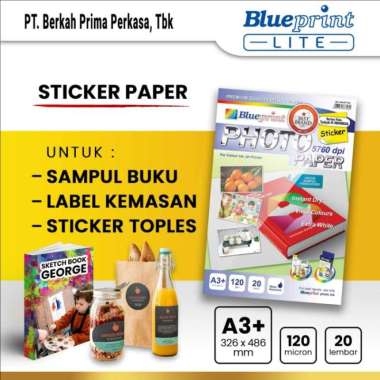 Kertas Stiker / Sticker Paper BLUEPRINT A3+ 120 Micron